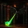 Unique Gift for Fantasy Fans 3D Printed Fire-Breathing Dragon Shelf Decor, Flying Nook Bookshelf Light, Black Design Mythology Theme Room Decor