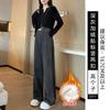 Chenier Narrow Wide-leg Pants Children's Autumn and Winter New Velvet Straight Casual Pants Thermal Corduroy Trousers