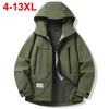 Herren Jacken Softshell Mäntel Herbst Winter Fleece Kapuzen Windjacke Mann Große Größen 11XL 10XL Jacken