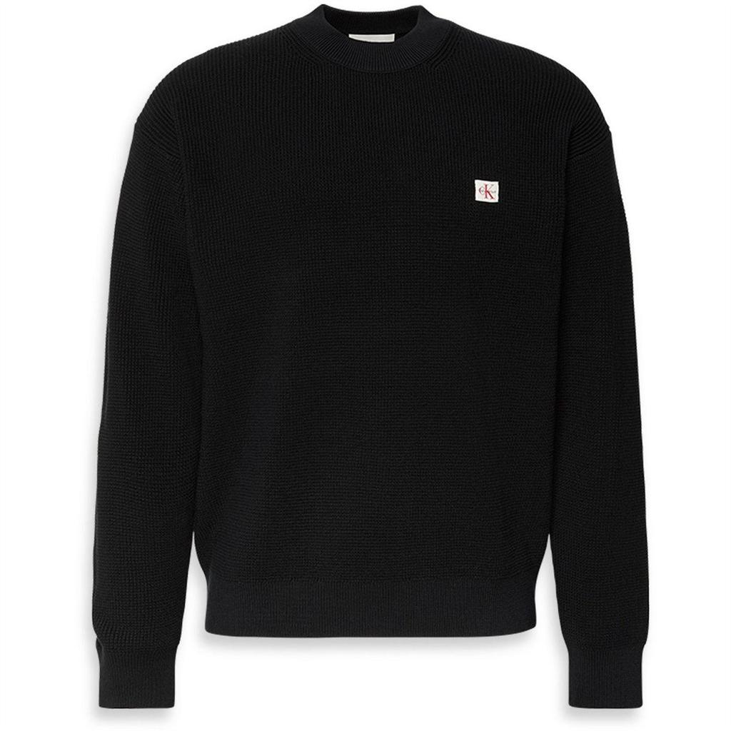 Calvin Klein Mens Waffle Crew Neck Jumper