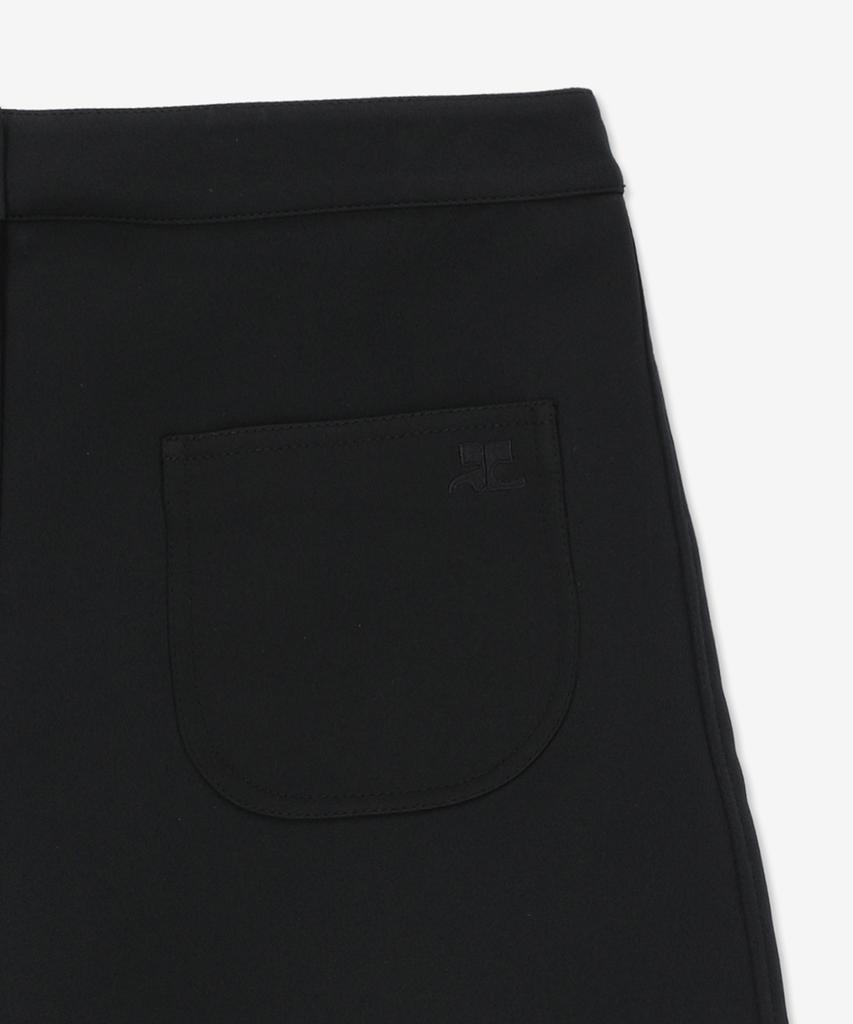 COURREGES Two-Pocket Twill Mini Skirt - Black / Vescju188Pl00079999