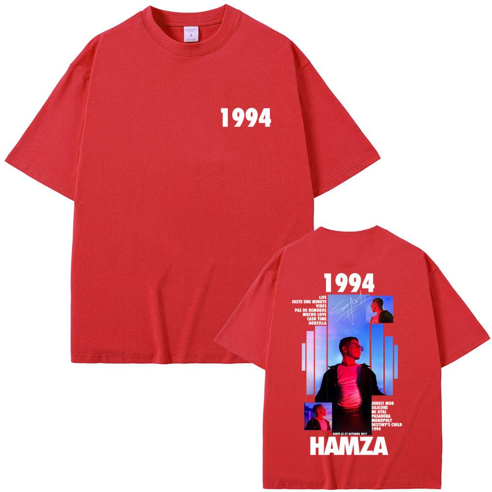 Rapper HAMZA 1994 Tour Album 2025 T Shirts Men Women Fashion Cotton Vintage Short Sleeve Tshirt Hip Hop ONeck Tees Streetwear