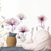 1PC Ink Style Beautiful Bloom Flowers Self-Adhesive Wall Pasted Living Room Bedroom Porch Background Wall Decorative Stickers
