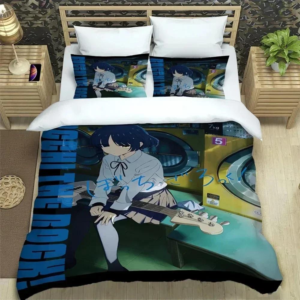 Comforter Anime Bocchi The Rock Kessoku Band Bedding Set Bed Set Comforter King Queen Size Boys Adult