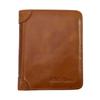 Vintage Head Layer Leather Tri-Fold Section Anti-Theft Brush Ultra-Thin Head Layer Cowhide Short Leather Wallet