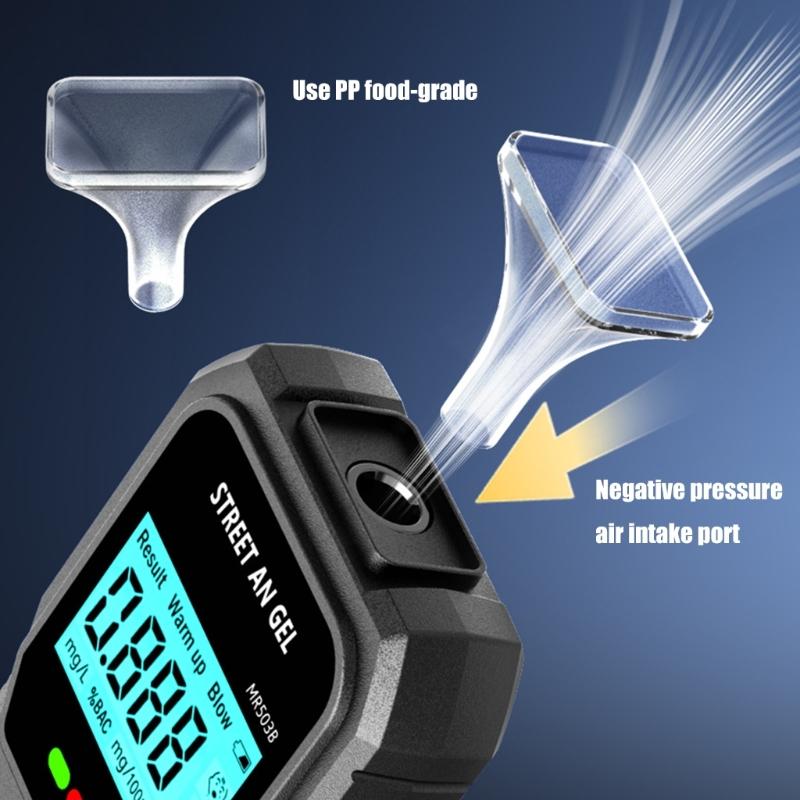 Accurate Breathalyzer with Semiconductor Sensor Fast Readout Small for Carrying Voice Light Alerts Workplace Use