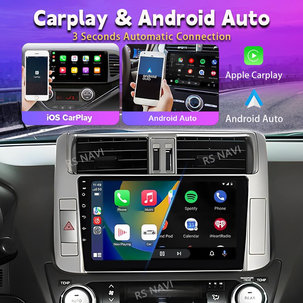 Android 16 for Toyota Land Cruiser Prado 150 2009-2013 Carplay Auto Radio Media Player Stereo 2din Head Unit