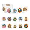 500PCS Kapibala Roll Stickers Cartoon Scrapbook Phone Gift Living Waterproof Coffee Phone Stationery Luggage Motorcycle Decals