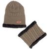 Adult Winter Wool Hat, Men'S Velvet Knitted Hat, Women'S Pullover Scarf, Two-Piece Hat Scarf