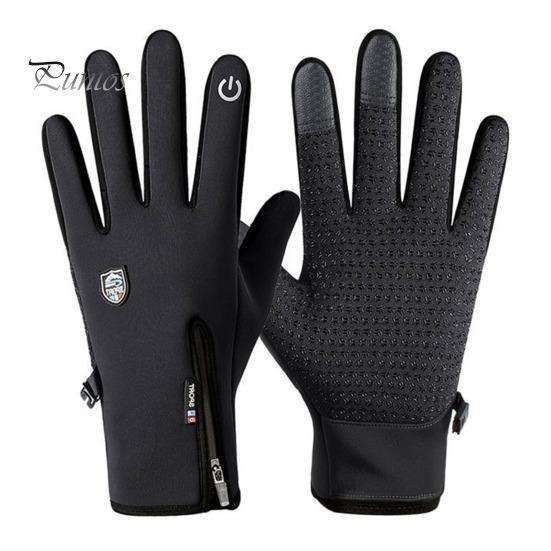 Waterproof Winter Gloves Thermal Windproof Cycling Fleece Lined Touch Screen Warm Finger with Non-Slip Palm for Men Women Skiing Driving Hiking