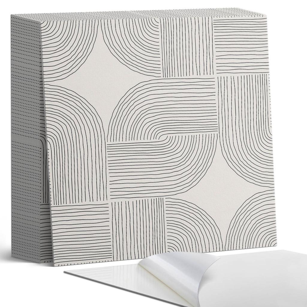 Komplet Kafelków Winylowych Z Motywem Do Sypialni Geometryczne Linie W Układzie 20X20X20 Cm