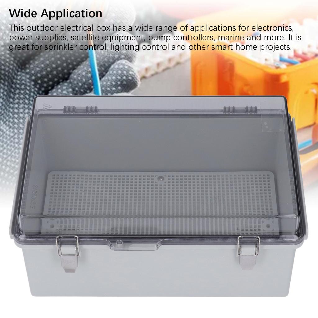Electrical Junction Box IP67 Water Proof ABS Plastic Outdoor Junction Box with Transparent Cover
