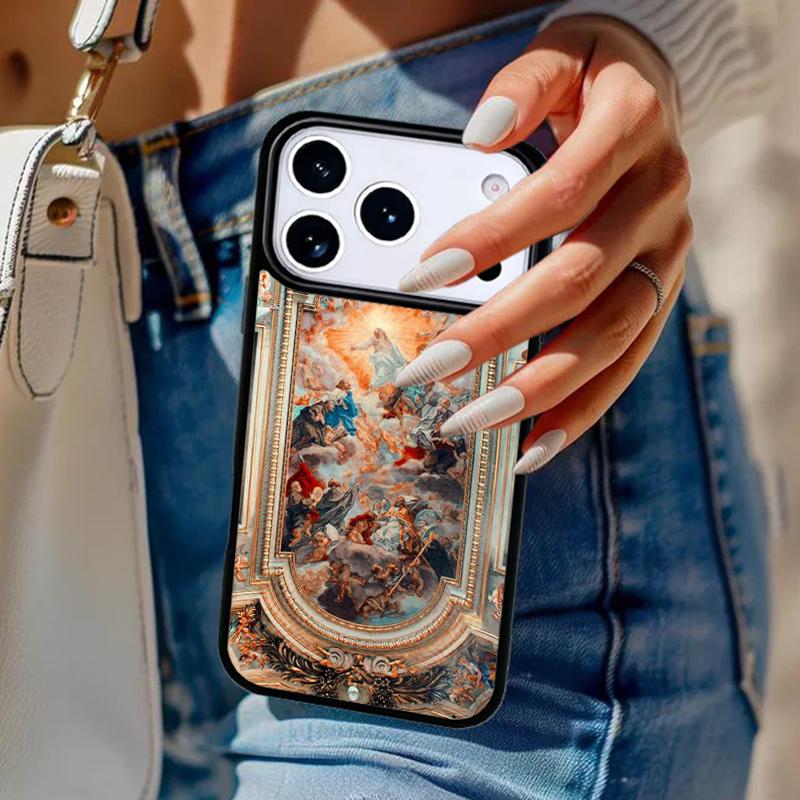 Renaissance art Painting soft Phone Case For iPhone 17 Air 14 15 13 12 Max Cover For Apple 16e 11 Pro Max Plus Coque
