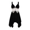 Women's Velvet Padded Backless Cami Sleep Dress with Robe Lounge Set
