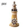 Hand Polished Wooden Figurine Rustic Wood Lighthouse Figurine, Nautical Ocean Beach Sculpture, Souvenir Decoration Handcrafted Coastal Tabletop