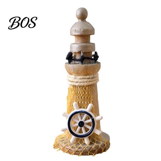 Hand Polished Wooden Figurine Rustic Wood Lighthouse Figurine, Nautical Ocean Beach Sculpture, Souvenir Decoration Handcrafted Coastal Tabletop