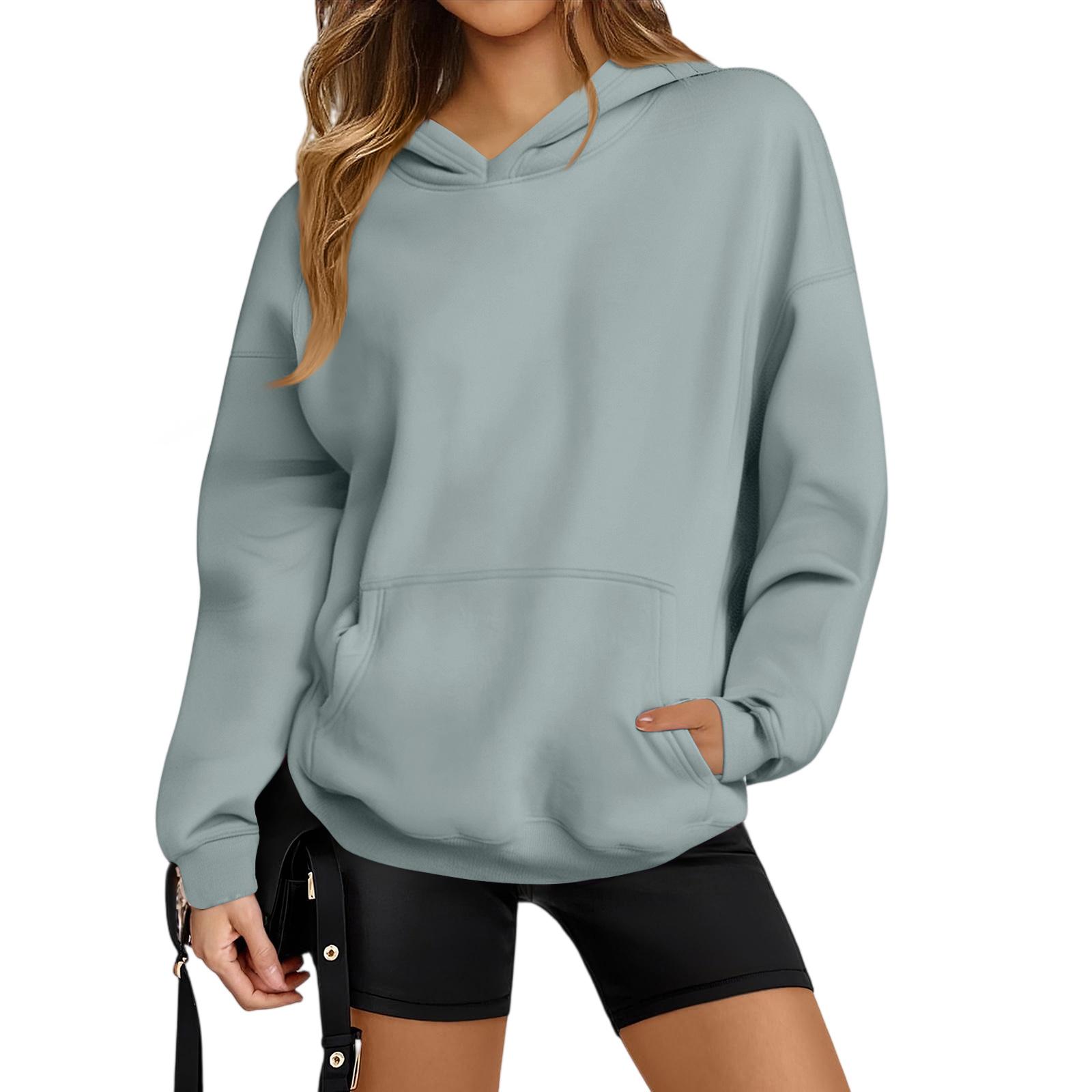 

Women s Casual Fashion Loose Sports Drop Shoulder Pullover Long Sleeve Sweatshirt XXL