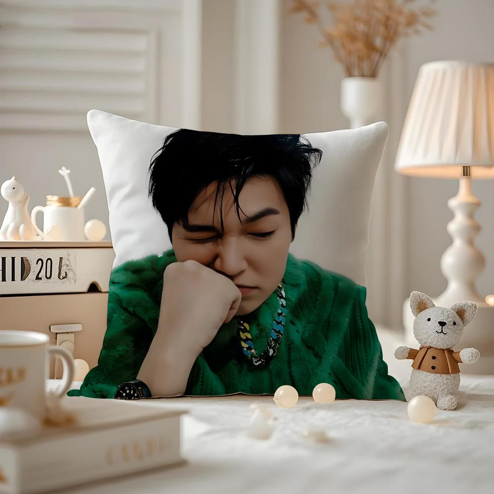 Lee Minho Actor Cushion Cover Pattern Printed Pillowcase For Living Room Sofa Cushion Cover & Bedroom Decor
