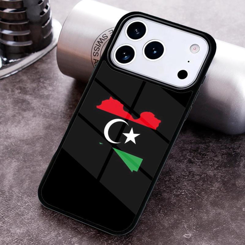 Libya Flag Phone Case for iPhone 17 16 15 Pro Max Air 14 13 12 11 Plus Shockproof Capa Cover