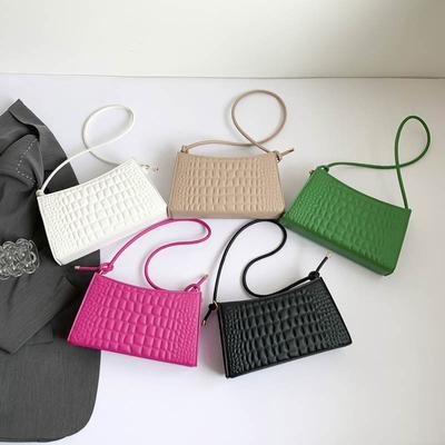 Korean Version of One-shoulder Solid Color Texture Simple Fashionable Bag for Women In Summer New Beautiful Ins Small Square Bag Underarm