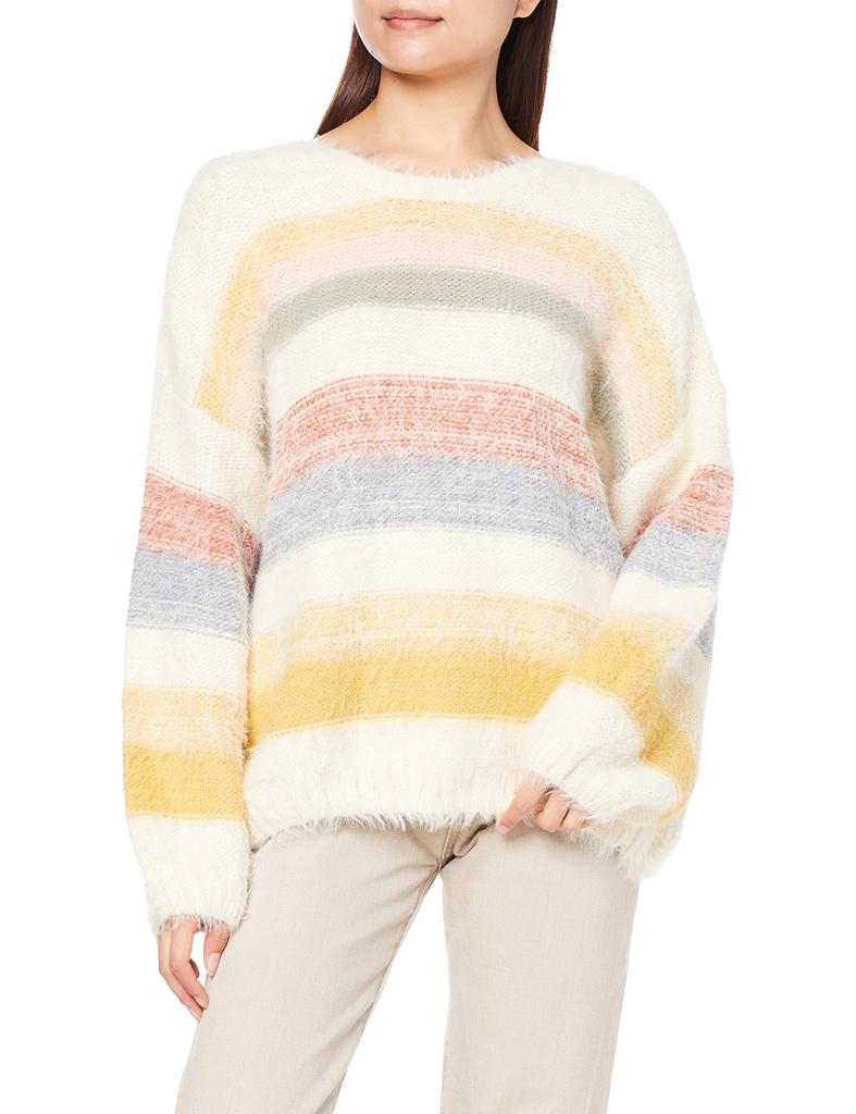 Rip Curl Crew Neck Sweater SUNSET WAVES Stylish Size M Women's (Multi-Striped) [GSWBC9 / SWEATER] Sweater, Multicolor,