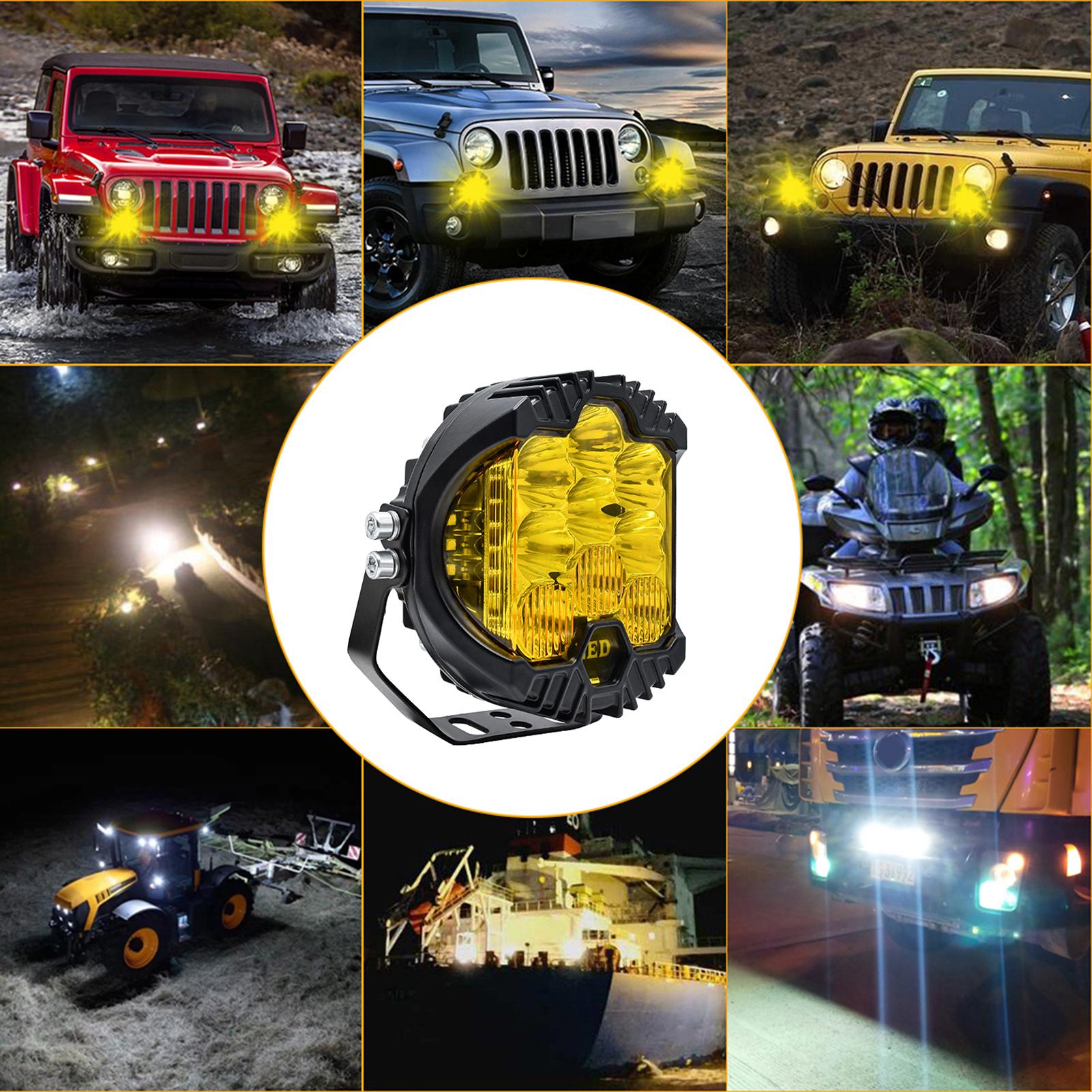 

2Pcs 7inch LED Work Light Pods Spot Flood Combo Beam Fog Lamp Offroad Driving Light