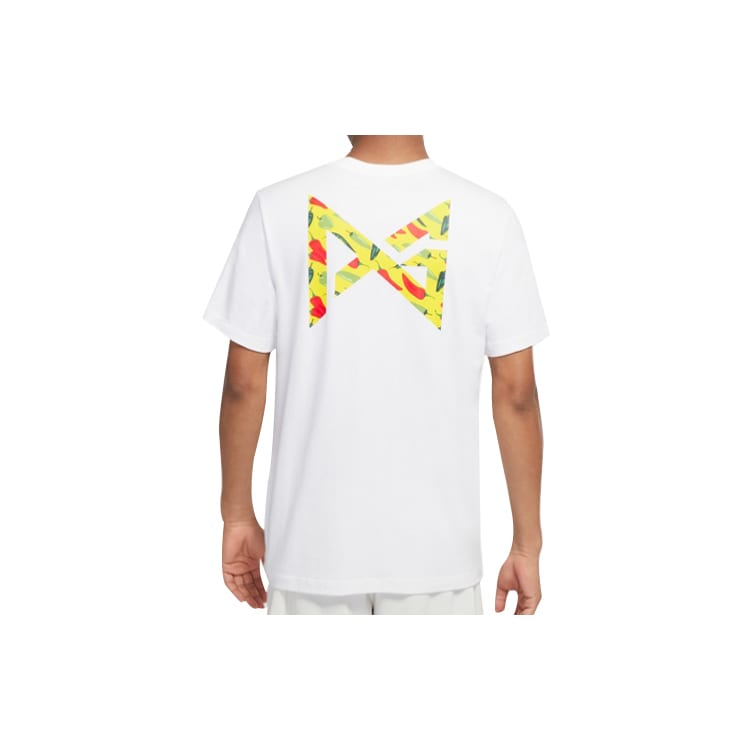 Nike T Shirts Men's White Crew Neck Moderate Straight Fit DD8472-100