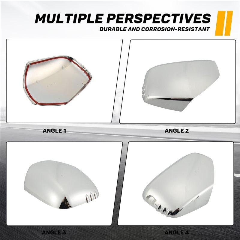 A65P-Car Door Rearview Mirror Cover Paste Type Door Wing Mirror Cap For Mitsubishi Triton L200 2005-2014 Pajero Sport 2011