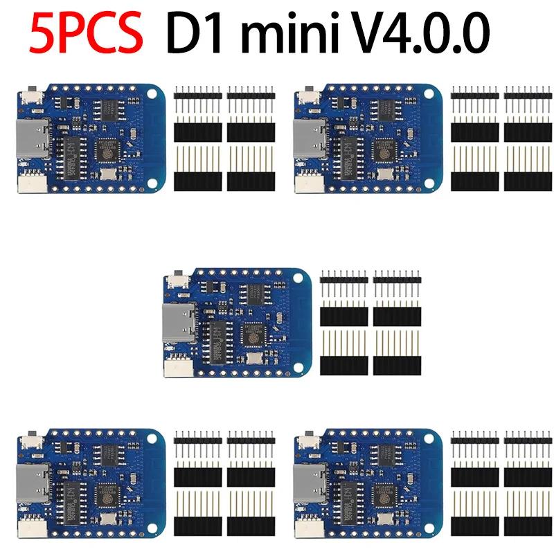 

1/5/10 шт. WeMos D1 Mini ESP8266 WIFI Плата розробки Інтернету речей на базі ESP-8266 D1 Mini V4.0.0 NodeMCU Lua IOT Плата чорний