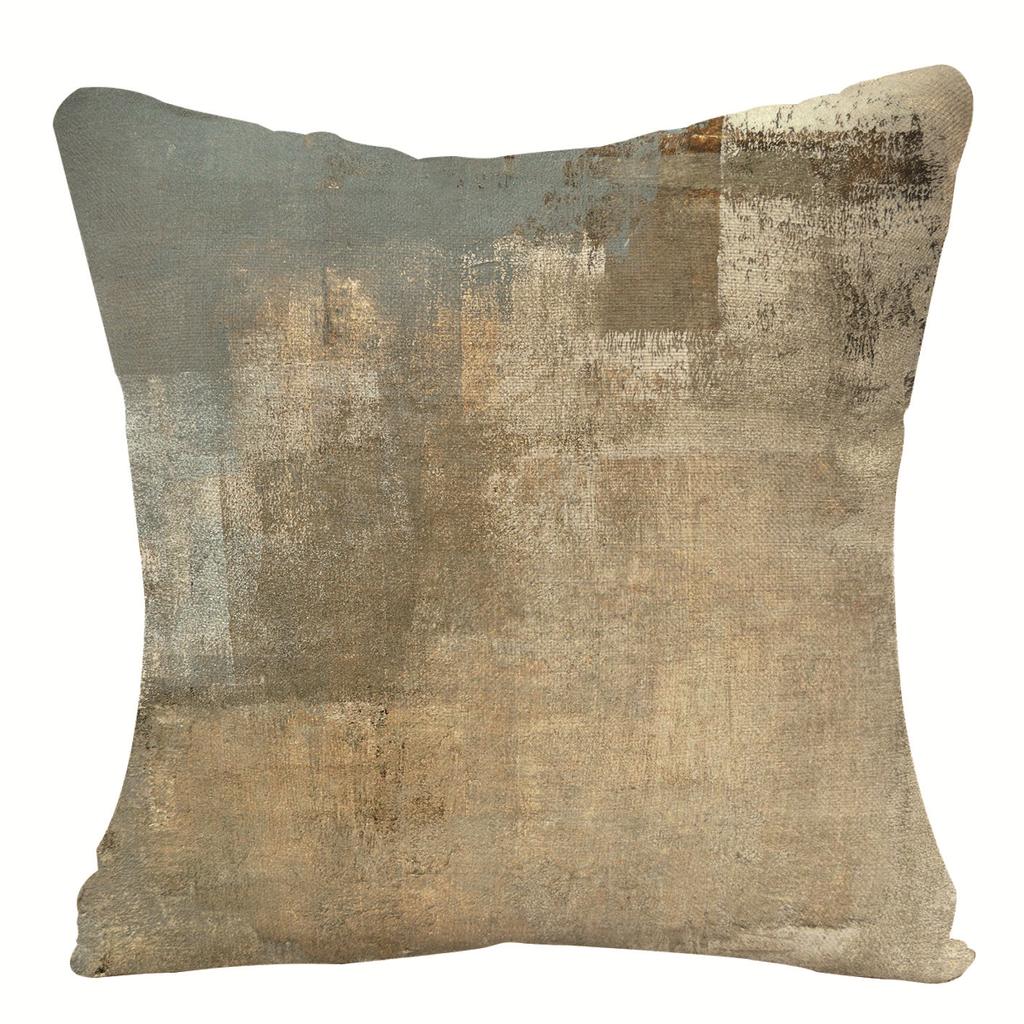 Home Oil Painting Geometric Abstract Pillow Case Sofa Pillow Cushion Cover