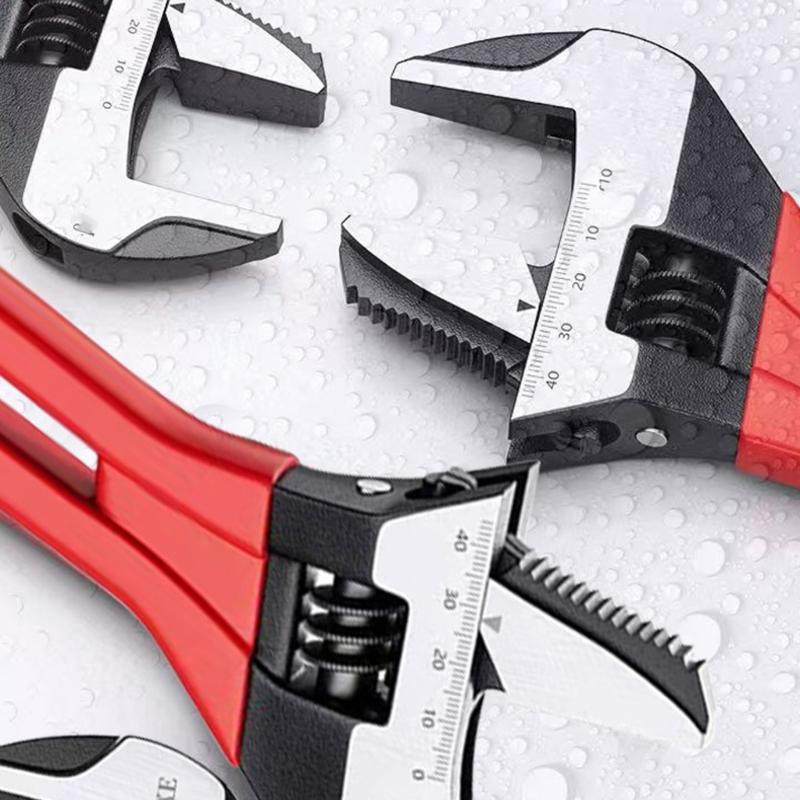 6/8inch Multifunctional Pipe Wrench Ratcheting Large Opening Quick Wrench Hand Tool for Car Maintenance Accessories