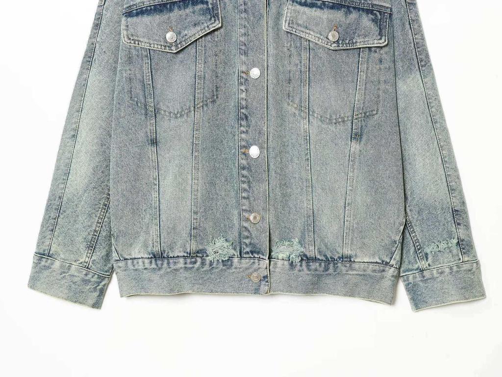 Retro European & American Style Women’s Loose Denim Jacket