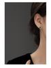 S925 Silver Retro Emerald Diamond Square Earrings - Women's Luxury Green Fashion Jewelry
