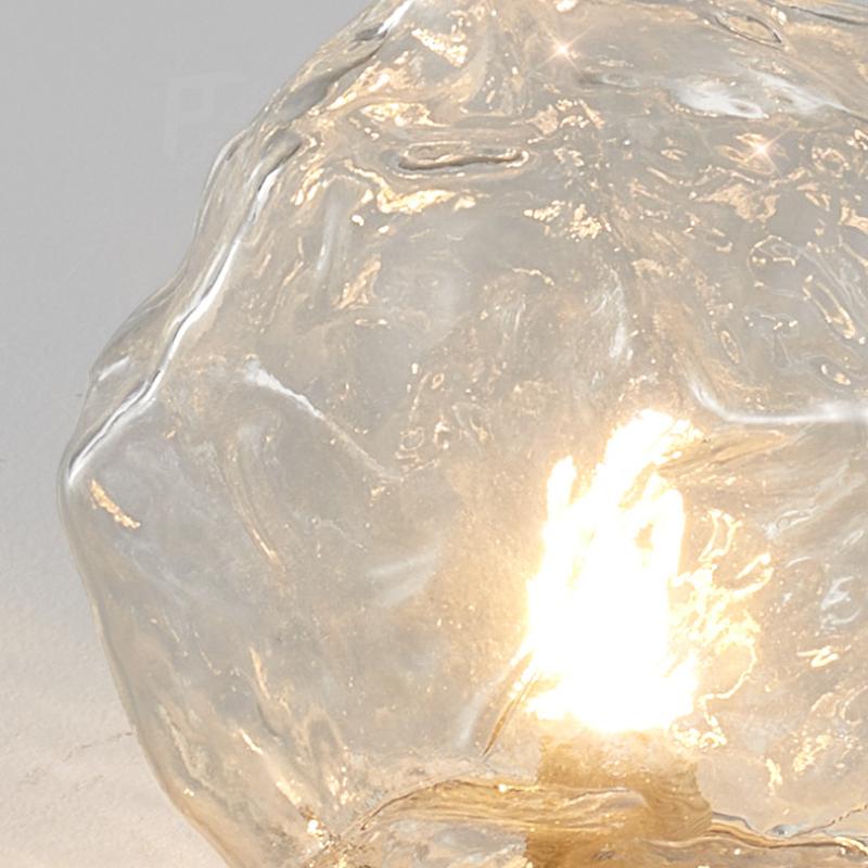 Stained Glass Ice Diamond Pendant Lamp Nordic Light Luxury Amber Glass Restaurant Ceiling Lamp Simple Home Decoration LED Luster