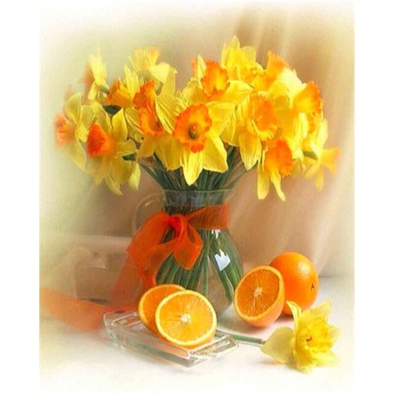 

5D DIY алмазная живопись ваза для цветов комплект для вышивки крестиком Алмазная вышивка роза горный хрусталь мозаика художественная картина украшение дома подарок Full Round 20x30CM