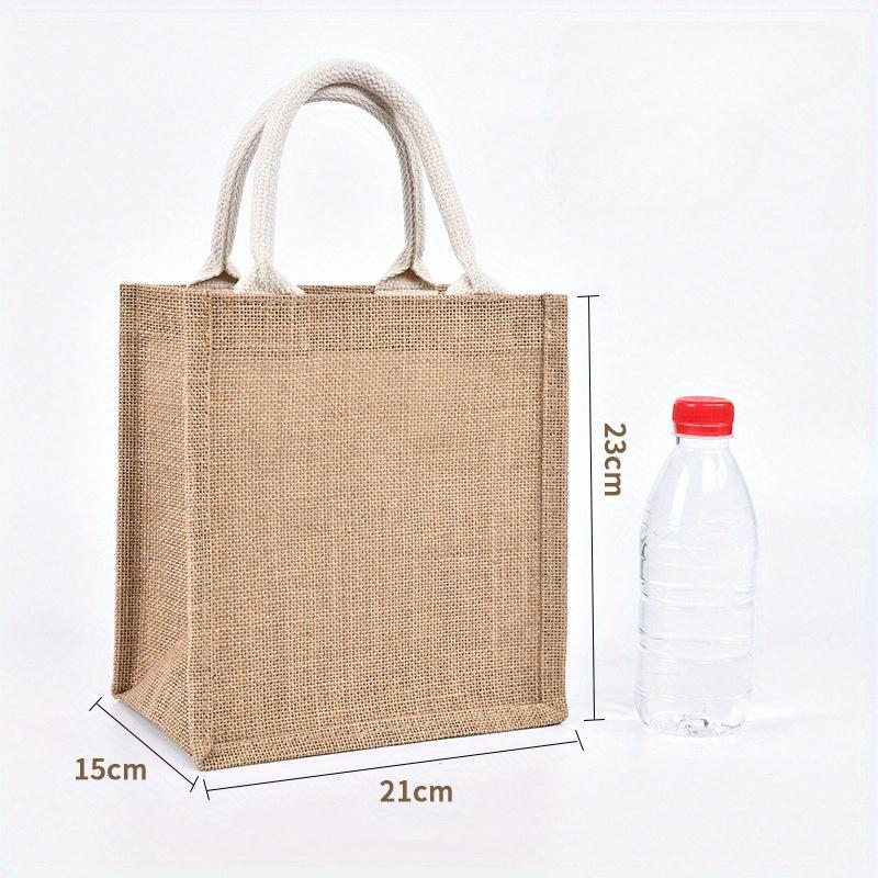 Linen Bag Hand-painted Cotton Sacks Jute Portable Imitation Sacks Linen Bags Shopping Bags Laminated Bags