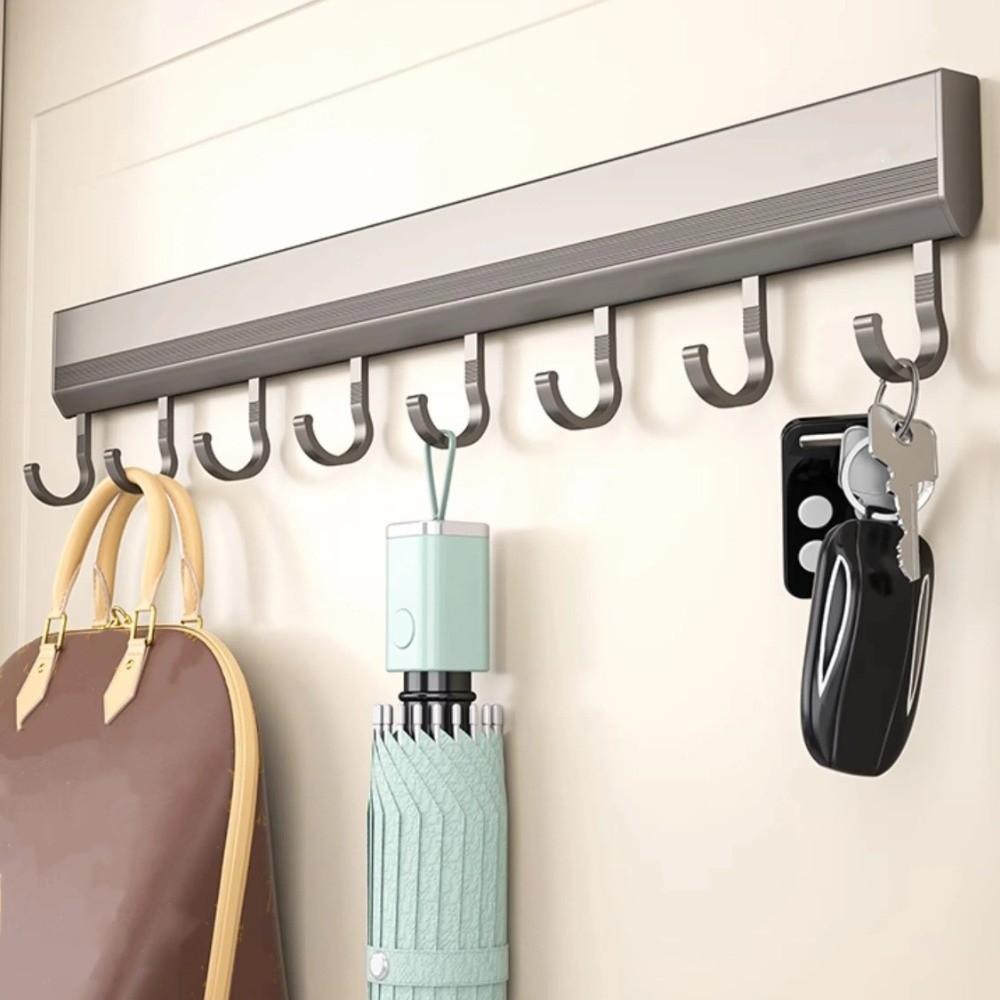Wall Mounted Kitchen Storage Rack Aluminum Alloy Coat Hangers Quality Towel Hanger  Kitchen