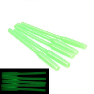 Bimoo 100PCS Luminous Tube Hook Sleeve Fishing Rig Accessories Hook Leader Protector Tube for Saltwater Fishing