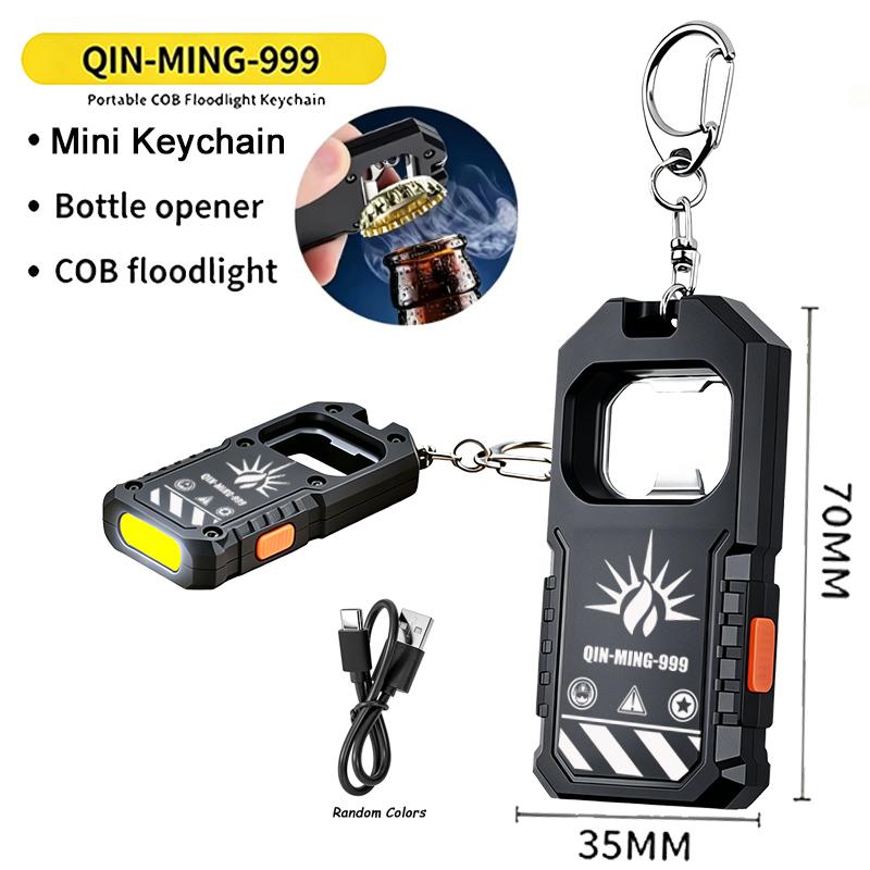 Portable Keychain LED COB Flashlight USB Rechargeable Torch with Pen Clip Powerful Mini Outdoor Working Lantern with Magnetic