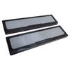 2PCS License Plate Frame Plastic Front Rear License Plate Cover for European Electric Car Tag Black