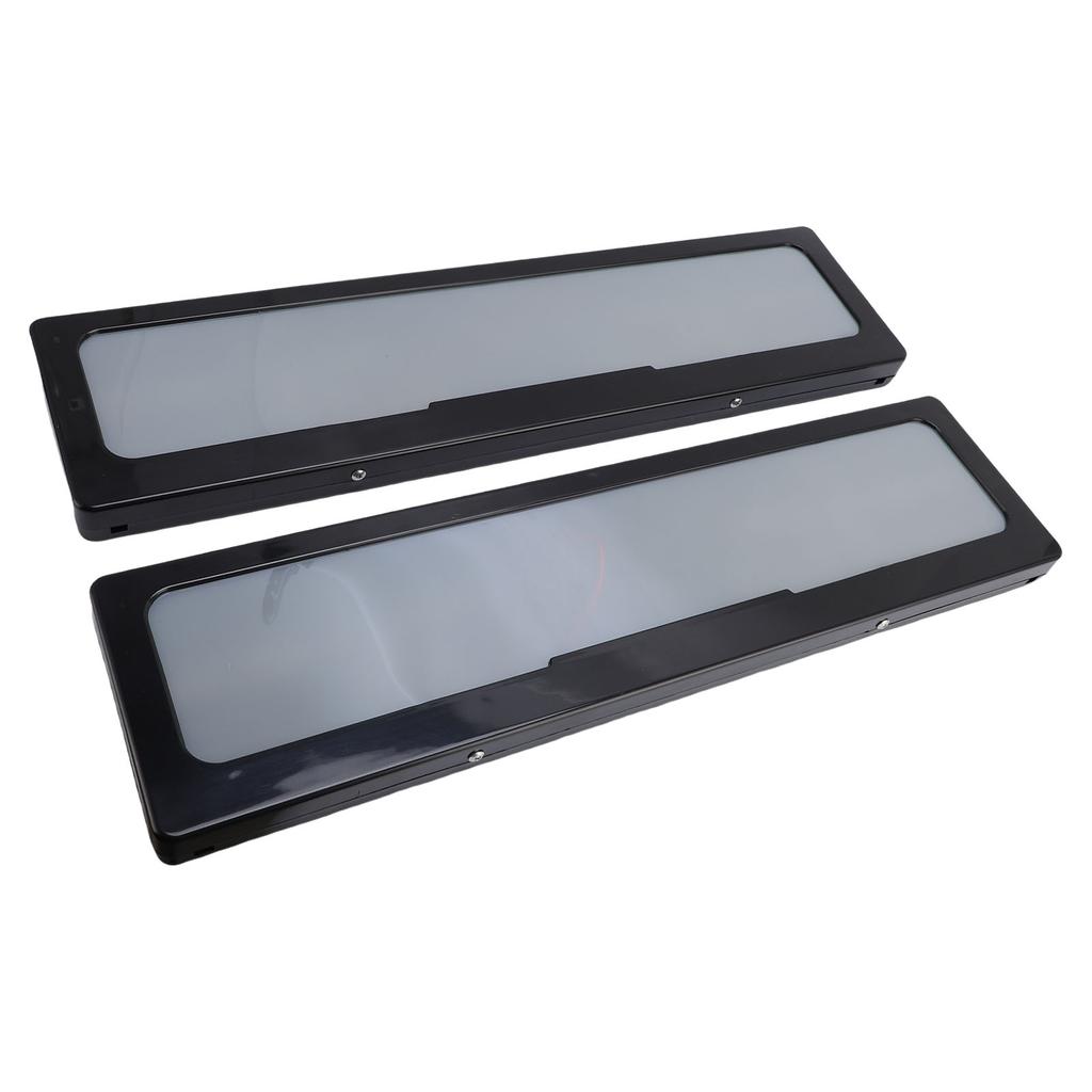 2PCS License Plate Frame Plastic Front Rear License Plate Cover for European Electric Car Tag Black