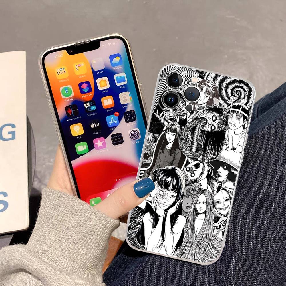 Horror Comic Tomie TPU Silicone Case For IPhone 11 12 13 14 15 16 17 Pro Max Shockproof Clear Back Cover