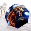 Personaggio dei cartoni animati pattern Goku, ombrello pieghevole automatico, design portatile e pieghevole, 8 stecche, un regalo di Natale o di compleanno.