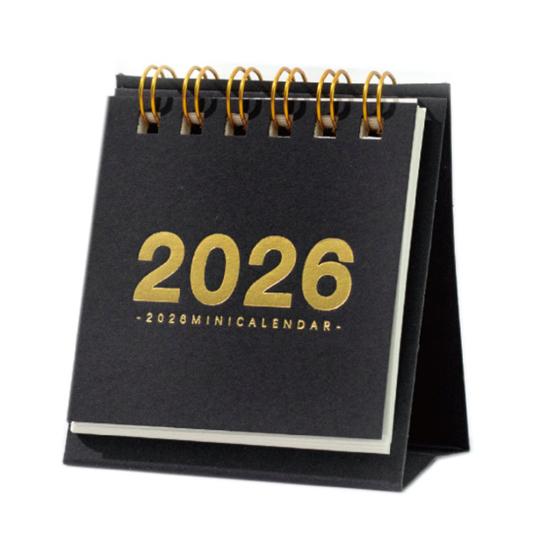 Mini Desk Calendar 2026 Standing Flip Small Desktop Calendar Jan.2026 to Dec 2026 12 Monthly Calendar with Twin-Wire Binding for Home Office School
