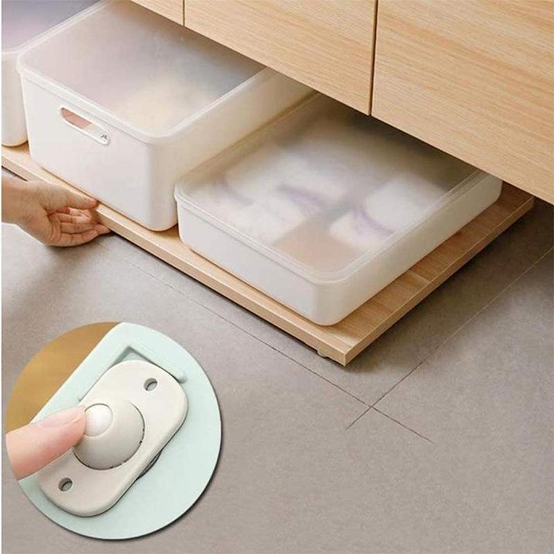 4Pcs Wheels for Furniture Caster Stainless Steel Roller Self Adhesive Furniture Caster Home Strong Load-bearing Universal Wheel
