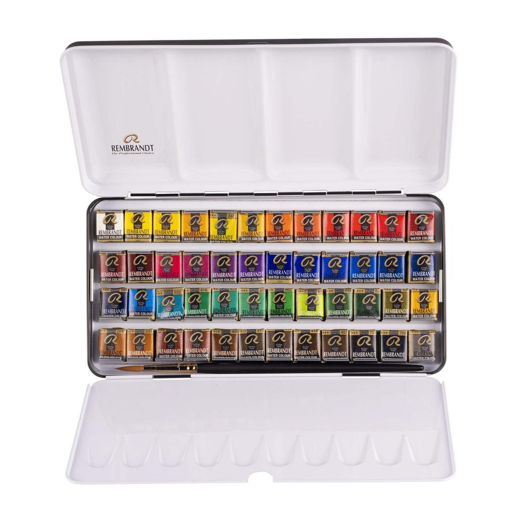 Talence Japan Solid Watercolor Paint Rembrandt Transparent Watercolor 48 Color Set T0583-8648