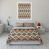 Geometric Diamond Tribal Pattern Background Bedding Set for Kids Luxury Gift 3pcs Digital Print Comforter Set Soft Comfortable