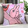 Cartoon My Friend Rabbit Cushion Cover Cushion Cover Set 4Pcs 50X50 45X45 40X40 Pillowcase Decorative Sofa Home Decor
