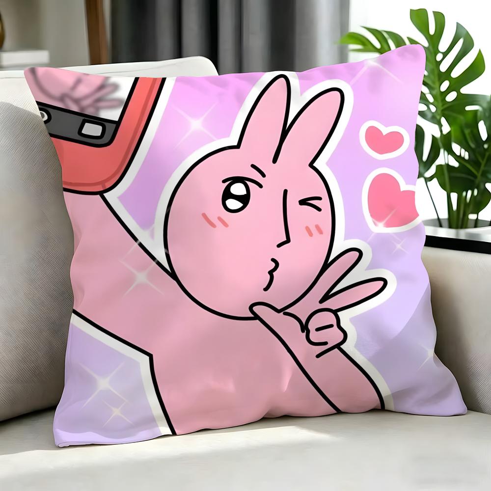 Cartoon My Friend Rabbit Cushion Cover Cushion Cover Set 4Pcs 50X50 45X45 40X40 Pillowcase Decorative Sofa Home Decor