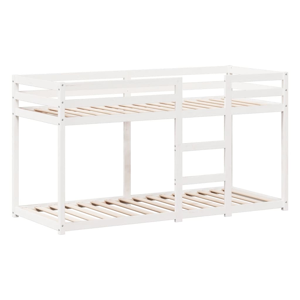 Bunk Bed with Canopy White 80x200 Cm Solid Pine Wood